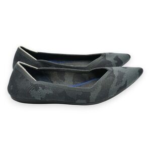 ROTHY'S RETIRED The‎ Point Gray Camo/Camouflage Flats. Size 7.5